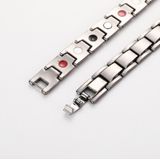 Men Detachable Titanium Steel Magnetic Therapy Bracelet Jewelry(Steel Color)