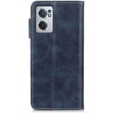 For OnePlus Nord CE 2 5G S-Type Stitching Calf Texture Leather Phone Case(Blue)