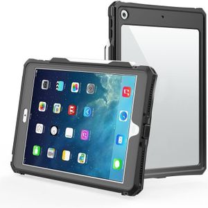For iPad 10.2 RedPepper Shockproof Waterproof PC + TPU Protective Case with Lanyard & Pen Tray & Holder(Black)