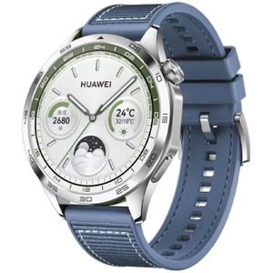 Voor Huawei Watch GT4 46 mm nylon hybride gevlochten siliconen horlogeband  maat: 22 mm