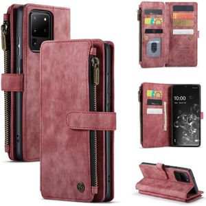 Voor Samsung Galaxy S20 Ultra 5G Caseme-C30 PU + TPU Multifunctionele Horizontale Flip Lederen Case met Houder & Card Slot & Portemonnee & Rits Pocket