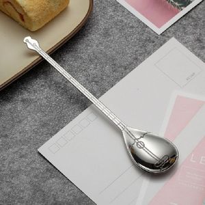 RVS koffie mengen lepel creatieve muziek instrument vorm lepel  stijl: Lute  kleur: zilver