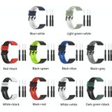 Voor Garmin Fenix 5 22mm Silicone Mixing Color Watch Strap (zwart + blauw)
