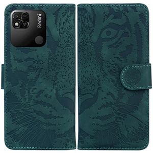 Voor Xiaomi Redmi 10A Tiger Embossing Pattern Lederen Telefoonhoes