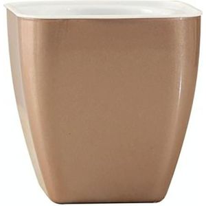 3 PCS Imitation Metal Colorful Water Storage Plastic Flowerpot  Size: G105 Small Pot(Square Champagne Gold)