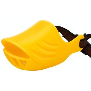 Dog Muzzle Cover Tedike Fund Fur Dog Muzzle Cover Anti-Bite Mouth Cover Silicone Supplies  Specification: M(Yellow)