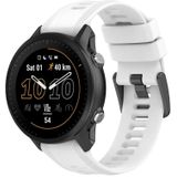 For Garmin Forerunner 945 22mm Solid Color Silicone Watch Band(White)