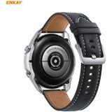 For Samsung Galaxy Watch 3 41mm ENKAY Hat-Prince ENK-AC8206 2 in 1 Protective Matte PC Case + 0.2mm 9H 2.15D Curved Edge Tempered Glass Film(Silver)
