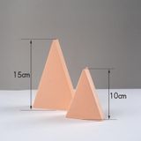 2 x driehoeken combo kits geometrische kubus effen kleur fotografie foto achtergrond tafel schieten schuim rekwisieten (vlees kleur)