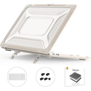Voor MacBook Air 13.3 2020 A2179/A2337 ENKAY Hat-Prince 3 in 1 Beschermende Beugel Case Cover Hard Shell met TPU Toetsenbord Film/Anti-stof Pluggen  Versie: EU (Khaki)