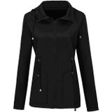 Regenjas Waterdichte kleding buitenlandse handel Hooded Windbreaker jacket regenjas  maat: L (zwart)