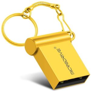 MicroDrive 8GB USB 2.0 Metal Mini USB Flash Drives U Disk (Gold)