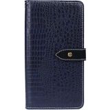 For OPPO Find X2 Pro idewei Crocodile Texture Horizontal Flip Leather Case with Holder & Card Slots & Wallet(Dark Blue)