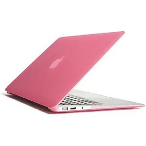 ENKAY for MacBook Air 13.3 inch (US Version) 4 in 1 Frosted Hard Shell Plastic Protective Case with Screen Protector & Keyboard Guard & Anti-dust Plugs(Pink)