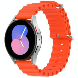 Voor Samsung Galaxy Watch 5 40mm 20mm Ocean Style siliconen effen kleur horlogeband