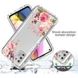 Voor Motorola Moto G Stylus  2 in 1 Hoge Transparante Geschilderde Schokbestendige PC + TPU Beschermhoes (Peony)