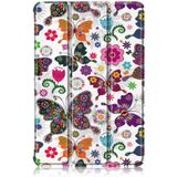 For Huawei Enjoy Tablet 2 10.1 inch / Honor Pad 6 10.1 inch Colored Drawing Pattern Horizontal Flip Leather Case with Three-folding Holder & Sleep / Wake-up Function(Butterfly)