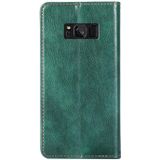 For Samsung Galaxy S8 PU + TPU Gloss Oil Solid Color Magnetic Horizontal Flip Leather Case with Holder & Card Slot & Wallet(Green)