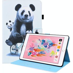 Animal Pattern Horizontal Flip Leather Case with Holder & Card Slots & Photo Frame & Sleep / Wake-up Function For iPad 9.7 2018 / 2017(Cycling Panda)