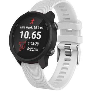 Smart Watch Silicone Wrist Strap Watchband for Garmin Forerunner 245(White)