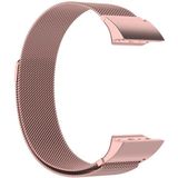 For Garmin Forerunner 35 / 30 Milanese Replacement Wrist Strap Watchband(Rose Pink)