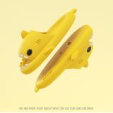 Shark Summer Couple Slippers Room EVA Cute Cartoon Sandals  Size: 38/39(Yellow)