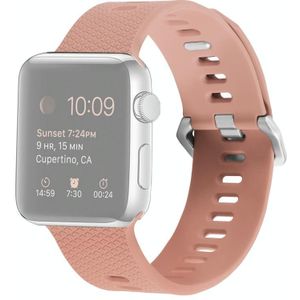 Silicone Replacement Strap Watchband For Apple Watch Series 7 & 6 & SE & 5 & 4 44mm  / 3 & 2 & 1 42mm(Retro Rose)