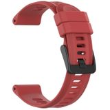 For Garmin Fenix 6 Sapphire GPS 22mm Solid Color Silicone Watch Band(Red)