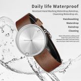 Yazole 520 Simple Dial Waterproof Quartz Movement Watch (Silver+Black)