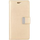 For iPhone 12 mini GOOSPERY RICH DIARY Crazy Horse Texture Horizontal Flip Leather Case with Holder & Card Slots & Wallet(Gold)