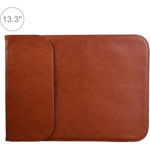 13.3 inch PU + Nylon Laptop Bag Case Sleeve Notebook Carry Bag  For MacBook  Samsung  Xiaomi  Lenovo  Sony  DELL  ASUS  HP(Cowhide Yellow)