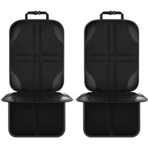 2 stuks autostoelbeschermer antislip basismateriaal + waterdichte 600D-stof (zwarte lijn)