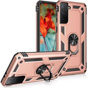 For Samsung Galaxy S30+ Shockproof TPU + PC Protective Case with 360 Degree Rotating Holder(Rose Gol)