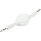 3.5mm Jack AUX Retractable Cable for iPhone / iPod / MP3 player / Mobile phones / Other Devices with a Standard 3.5mm headphone Jack  Length: 11cm (Can be Extended to 80cm)  White(White)