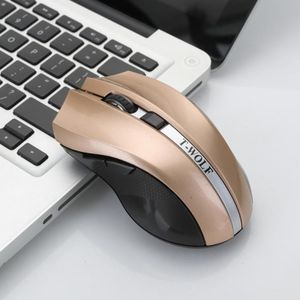 T-WOLF Q5 2.4GHz 5-Buttons 2000 DPI Wireless Mouse Silent And Non-Light Gaming Office Mouse For Computer PC Laptop( Golden)