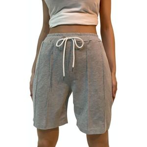 Vrouwen effen kleur casual kant vijfpuntige broek (L)