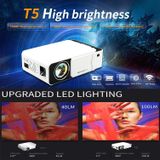 T5 100ANSI Lumens 800x400 Resolution 480P LED+LCD Technology Smart Projector  Support HDMI / SD Card / 2 x USB / Audio 3.5mm  Ordinary Version
