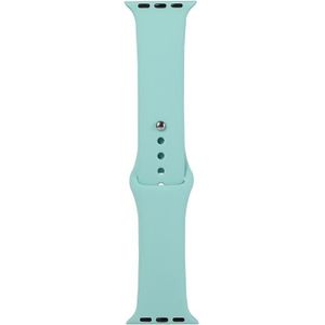 For Apple Watch Series 6 & SE & 5 & 4 40mm / 3 & 2 & 1 38mm Silicone Watch Replacement Strap  Short Section (Female)(Blue Sea)