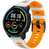 Voor Huawei Watch GT 2E 22mm Mixed-Color Silicone Strap (Orange + Black)