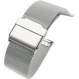 Voor Huawei Watch GT Runner Rvs Milan Dubbele Verzekering Gesp Watch Band (Silver)