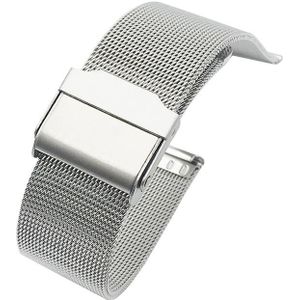 Voor Huawei Watch GT Runner Rvs Milan Dubbele Verzekering Gesp Watch Band (Silver)