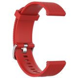22mm Texture Silicone Wrist Strap Watch Band for Fossil Gen 5 Carlyle  Gen 5 Julianna  Gen 5 Garrett  Gen 5 Carlyle HR (Red)