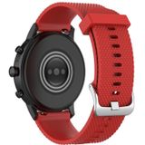 22mm Texture Silicone Wrist Strap Watch Band for Fossil Gen 5 Carlyle  Gen 5 Julianna  Gen 5 Garrett  Gen 5 Carlyle HR (Red)