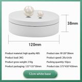 12cm 360 Degree Rotating Turntable Matte Electric Display Stand Video Shooting Props Turntable  Load: 3kg (White)