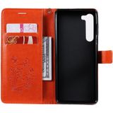 For Motorola Edge 3D Butterflies Embossing Pattern Horizontal Flip Leather Case with Holder & Card Slot & Wallet(Orange)