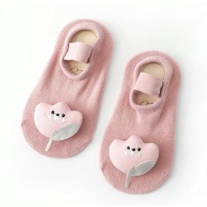 3 Pairs Baby Socks Cartoon Doll Anti-Slip Anti-Out Cotton Baby Floor Socks  Toyan Socks: M 1-3 Years Old(Pink Cotton Flower)