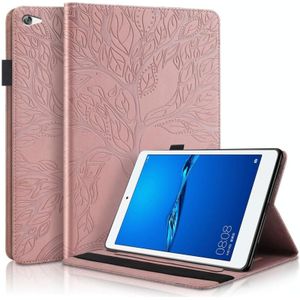 Voor Huawei Mediapad M5 Lite / C5 10 1 inch Life Tree Series Horizontale Flip Lederen kast met Holder & Card Slots & Pen Slot (Rose Gold)