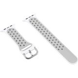 Silicone Replacement Strap Watchband + Protective Case with Screen Protector Set For Apple Watch Series 3 & 2 & 1 38mm(White)