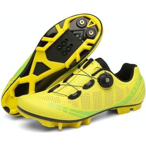 T27 Cycling Ademende Power-Assisted Mountain Fietsschoenen  Grootte: 38 (Mountain-Yellow)