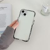 Voor iPhone 14 Plus lichtgevende TPU-telefoonhoes (transparant zwart)